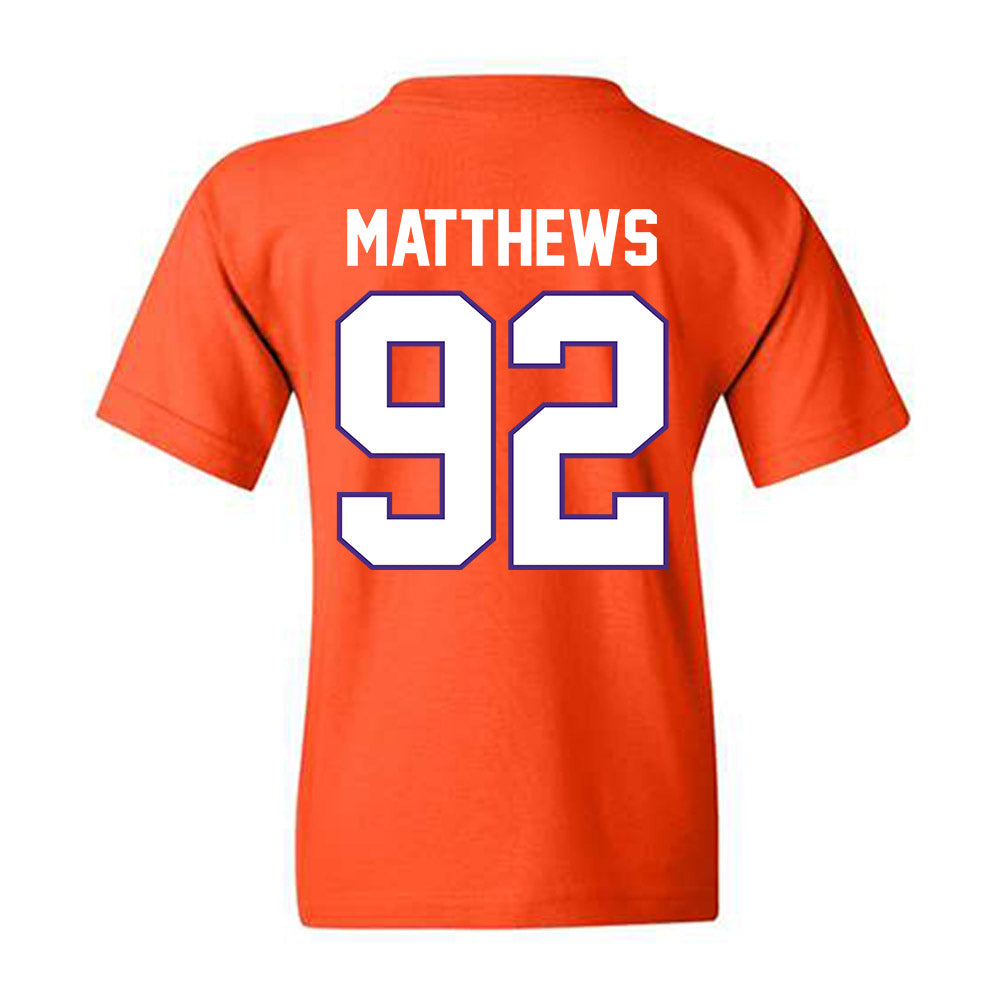 Clemson - NCAA Football : Levi Matthews - Classic Shersey Youth T-Shirt-1