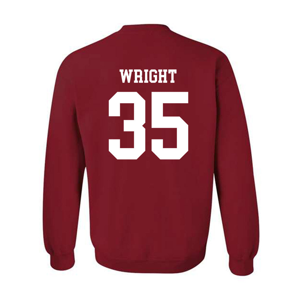 WSU - NCAA Football : Erimus Wright - Classic Fashion Shersey Crewneck Sweatshirt-1