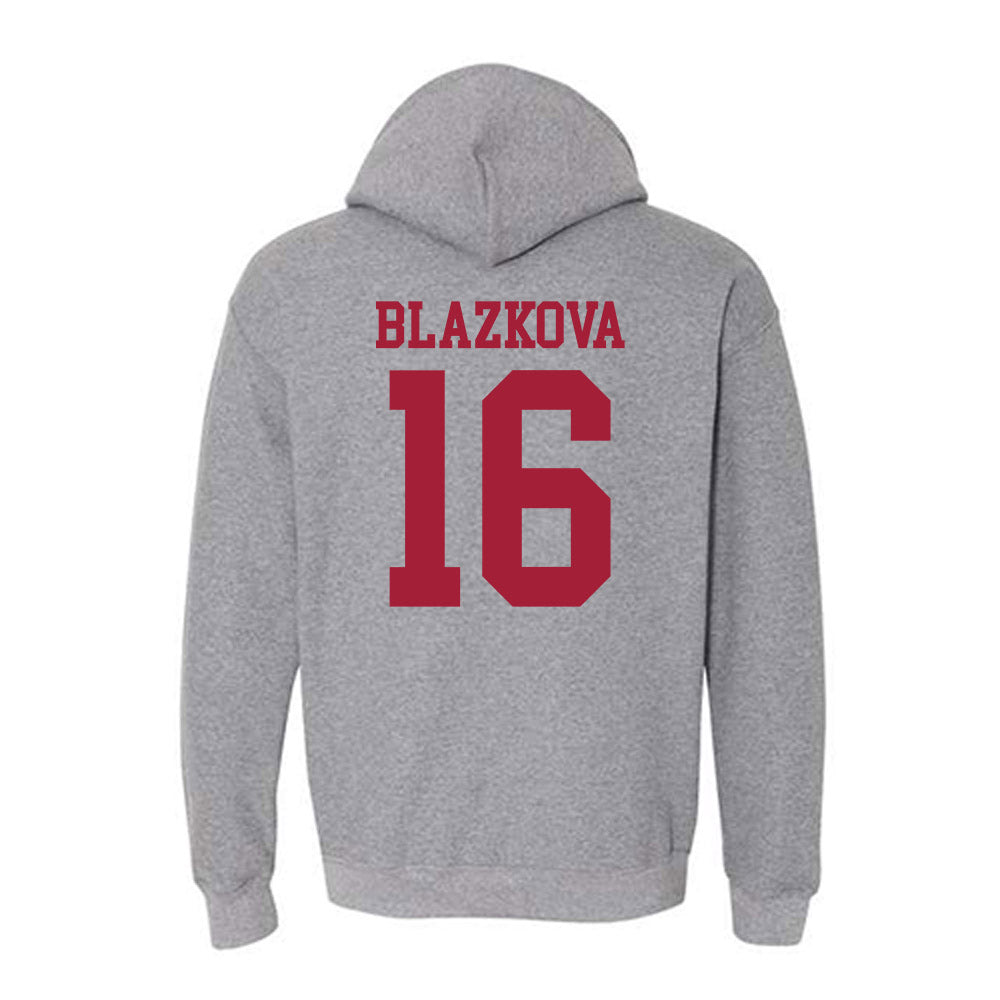 WSU - NCAA Women's Volleyball : Lucie Blazkova - Classic Fashion Shersey Hooded Sweatshirt-1