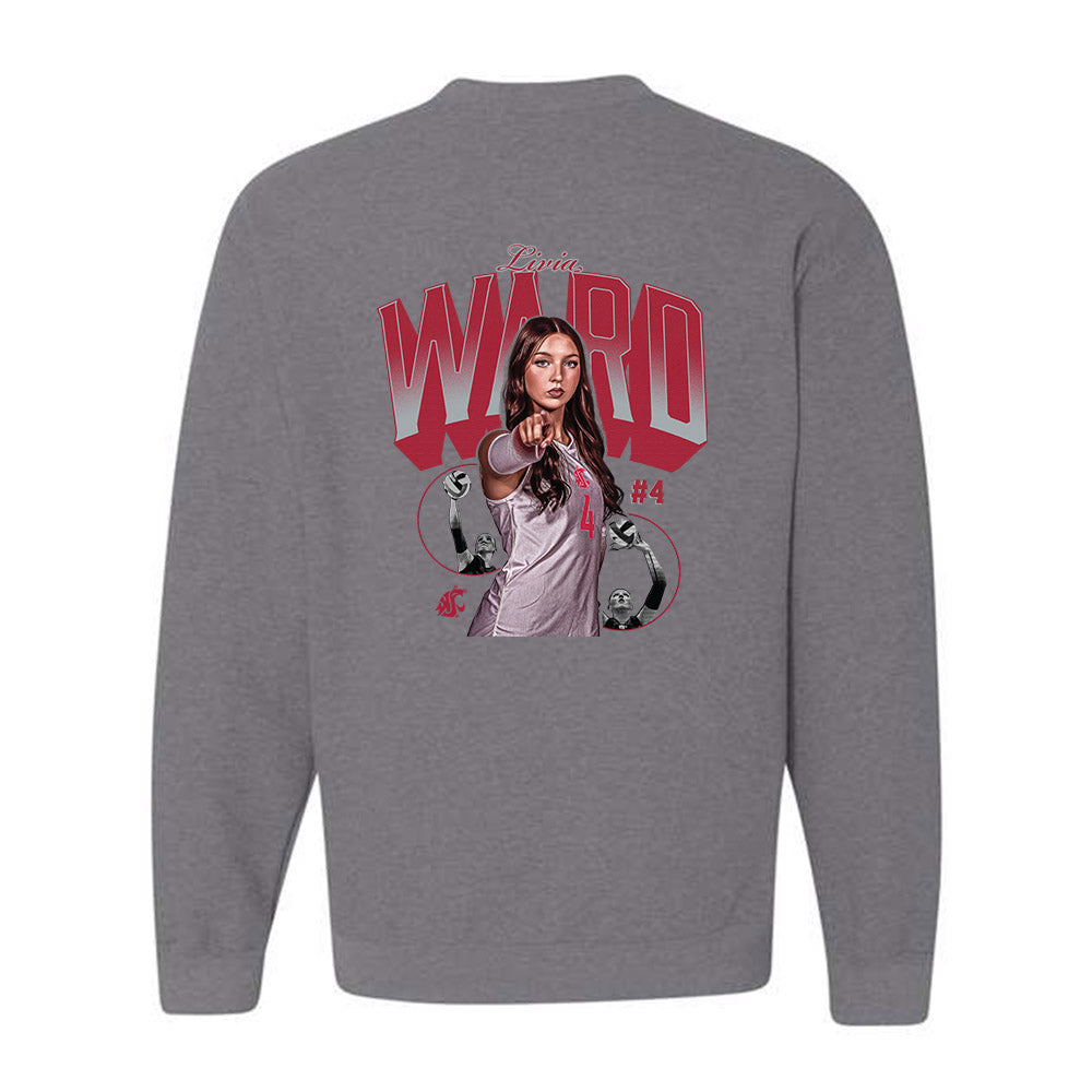 WSU - NCAA Women's Volleyball : Livia Ward - Classic Fashion Shersey Crewneck Sweatshirt-1