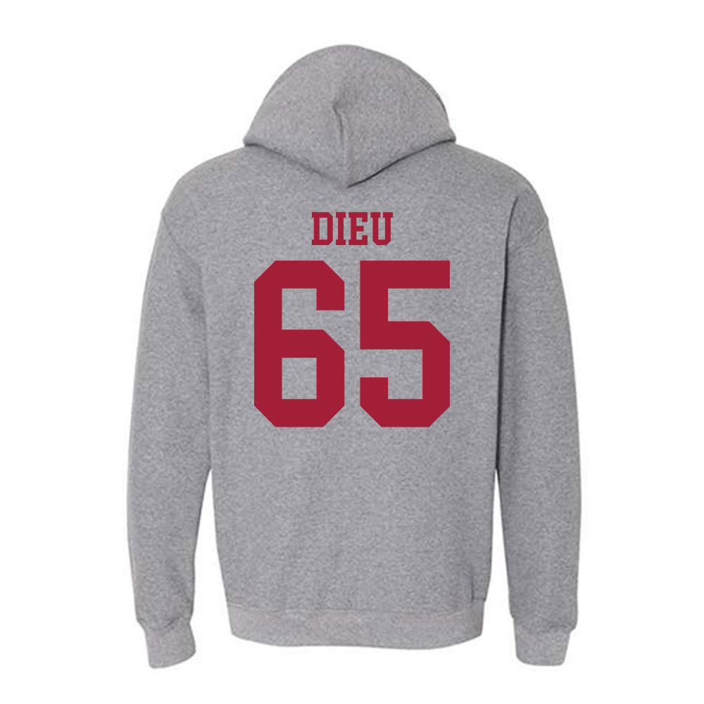 WSU - NCAA Football : Brock Dieu - Classic Fashion Shersey Hooded Sweatshirt-1
