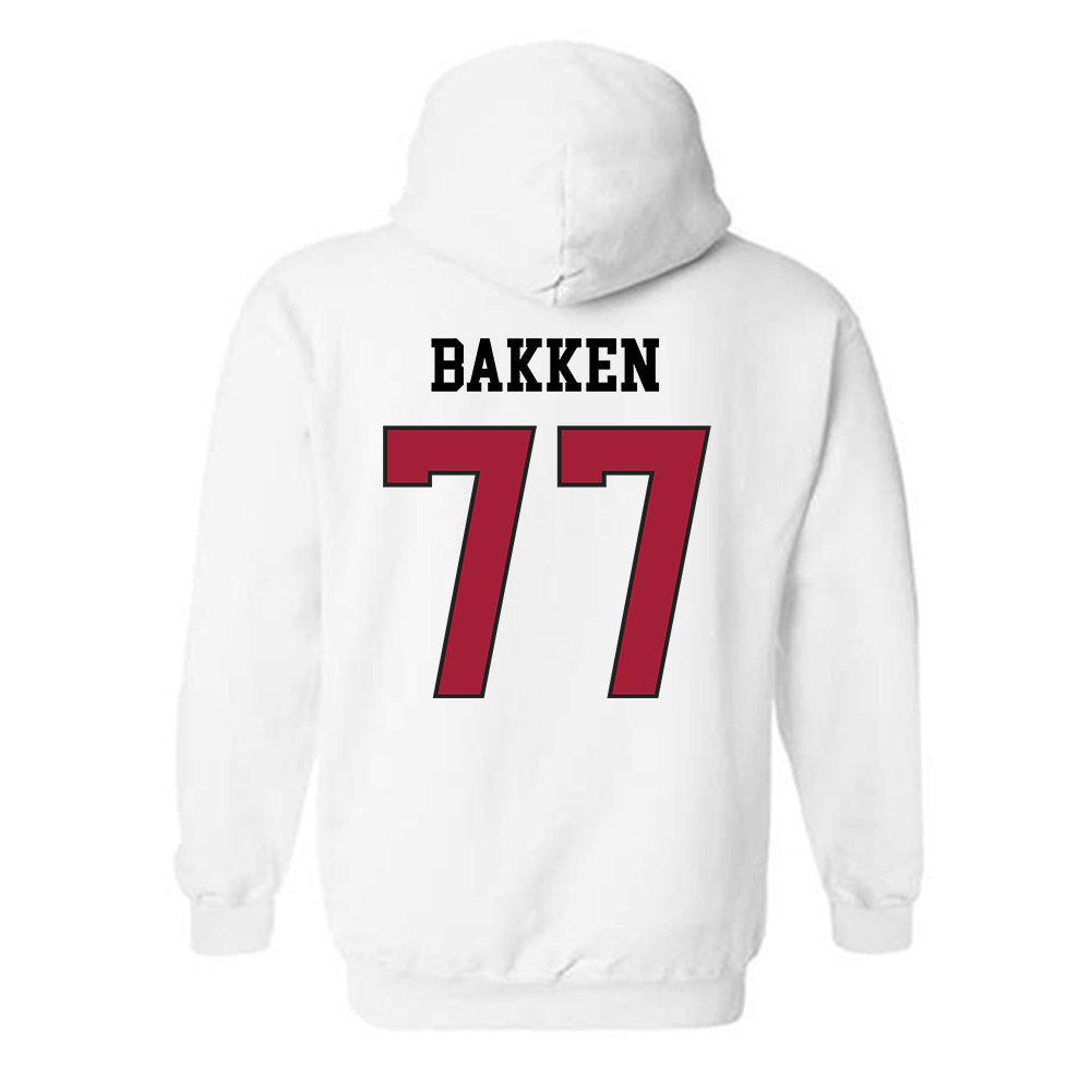 WSU - NCAA Football : Nick Bakken - Sports Shersey Hooded Sweatshirt-1