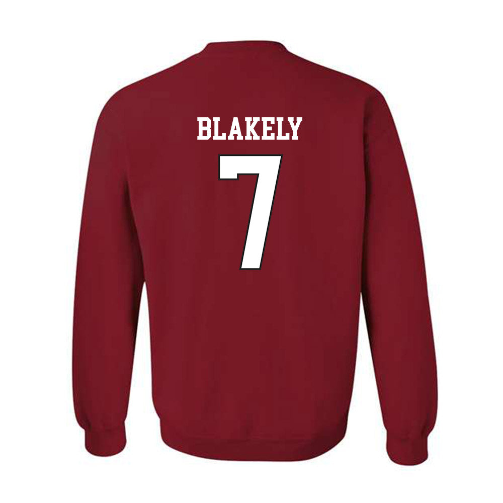WSU - NCAA Men's Basketball : Dieume Blakely - Sports Shersey Crewneck Sweatshirt-1