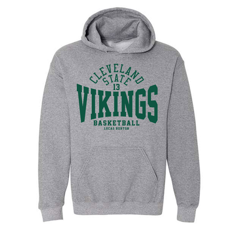 Cleveland State - NCAA Men's Basketball : Lucas Burton - Classic Fashion Shersey Hooded Sweatshirt-0