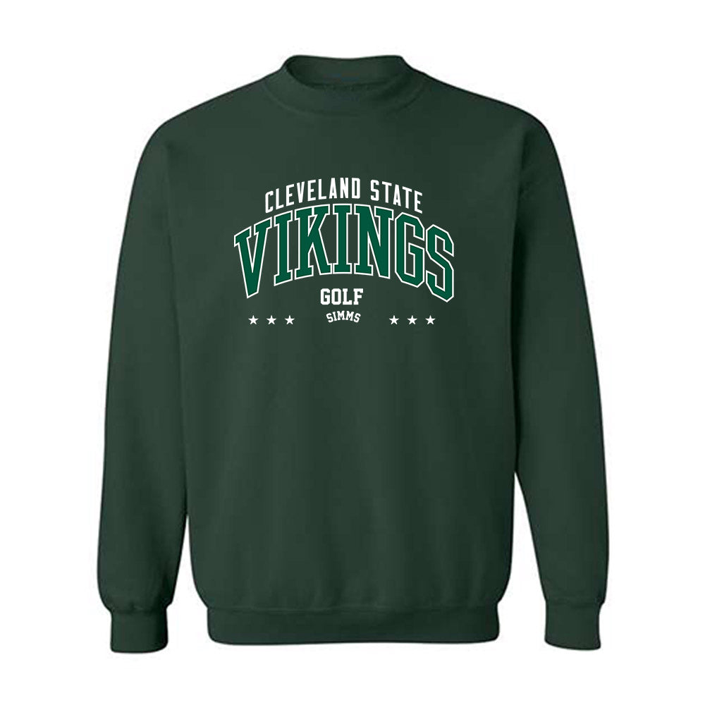 Cleveland State - NCAA Men's Golf : Brody Simms - Classic Fashion Shersey Crewneck Sweatshirt-0