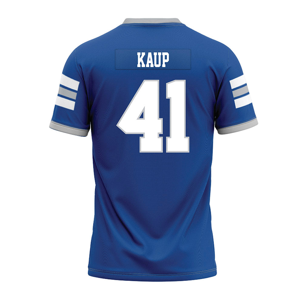 MTSU - NCAA Football : Christopher Kaup - Blue Premium Football Jersey-1