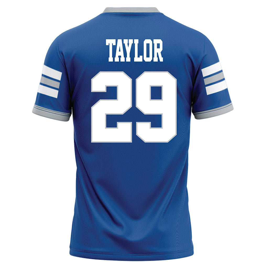MTSU - NCAA Football : Dominic Taylor - Blue Football Jersey-1