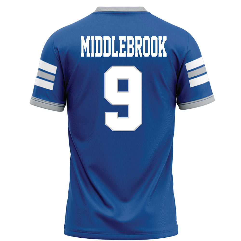 MTSU - NCAA Football : Jekail Middlebrook - Blue Football Jersey-1