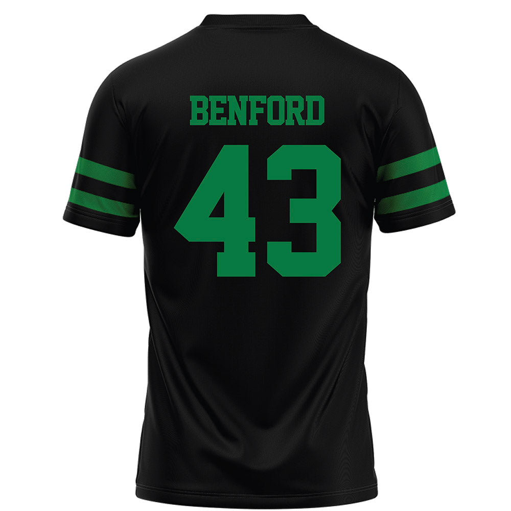 North Texas - NCAA Football : Anthony Benford - Black Football Jersey-1