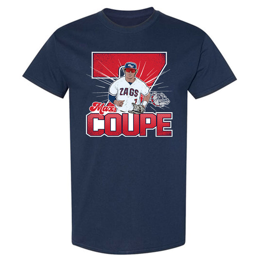 Gonzaga - NCAA Baseball : Max Coupe -  T-Shirt Individual Caricature