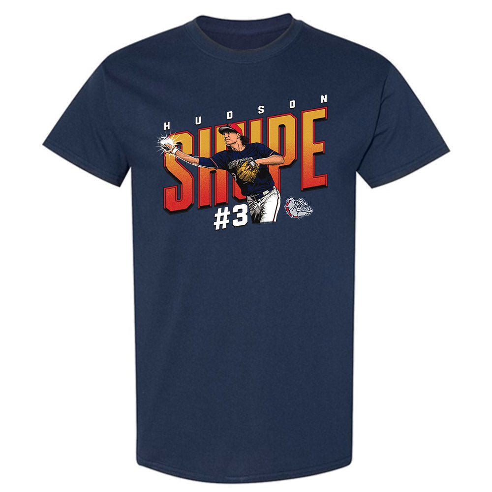 Gonzaga - NCAA Baseball : Hudson Shupe - T-Shirt Individual Caricature