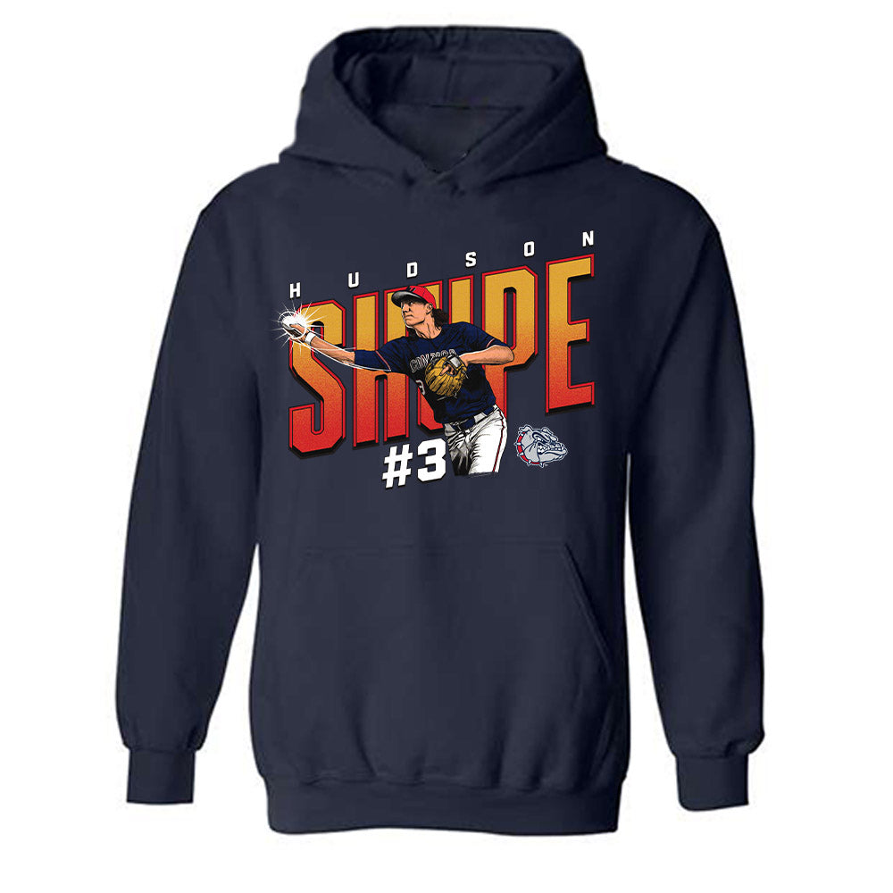 Gonzaga - NCAA Baseball : Hudson Shupe - Hooded Sweatshirt Individual Caricature