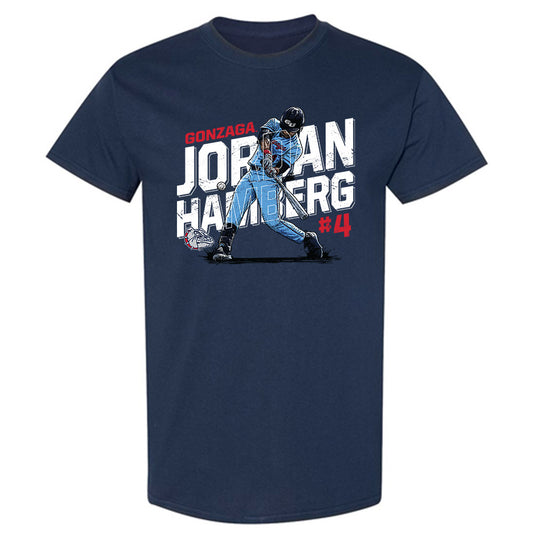 Gonzaga - NCAA Baseball : Jordan Hamberg -  T-Shirt Individual Caricature