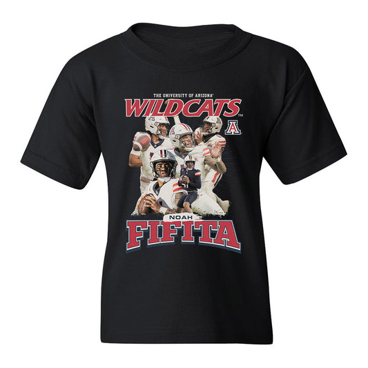 Arizona - NCAA Football : Noah Fifita - Youth T-Shirt Individual Caricature