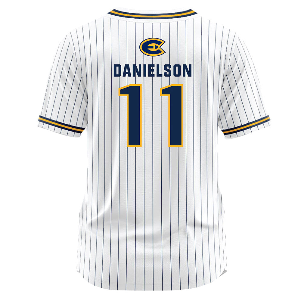 UW Eau Claire - NCAA Softball : Grace Danielson - White Striped Jersey-1