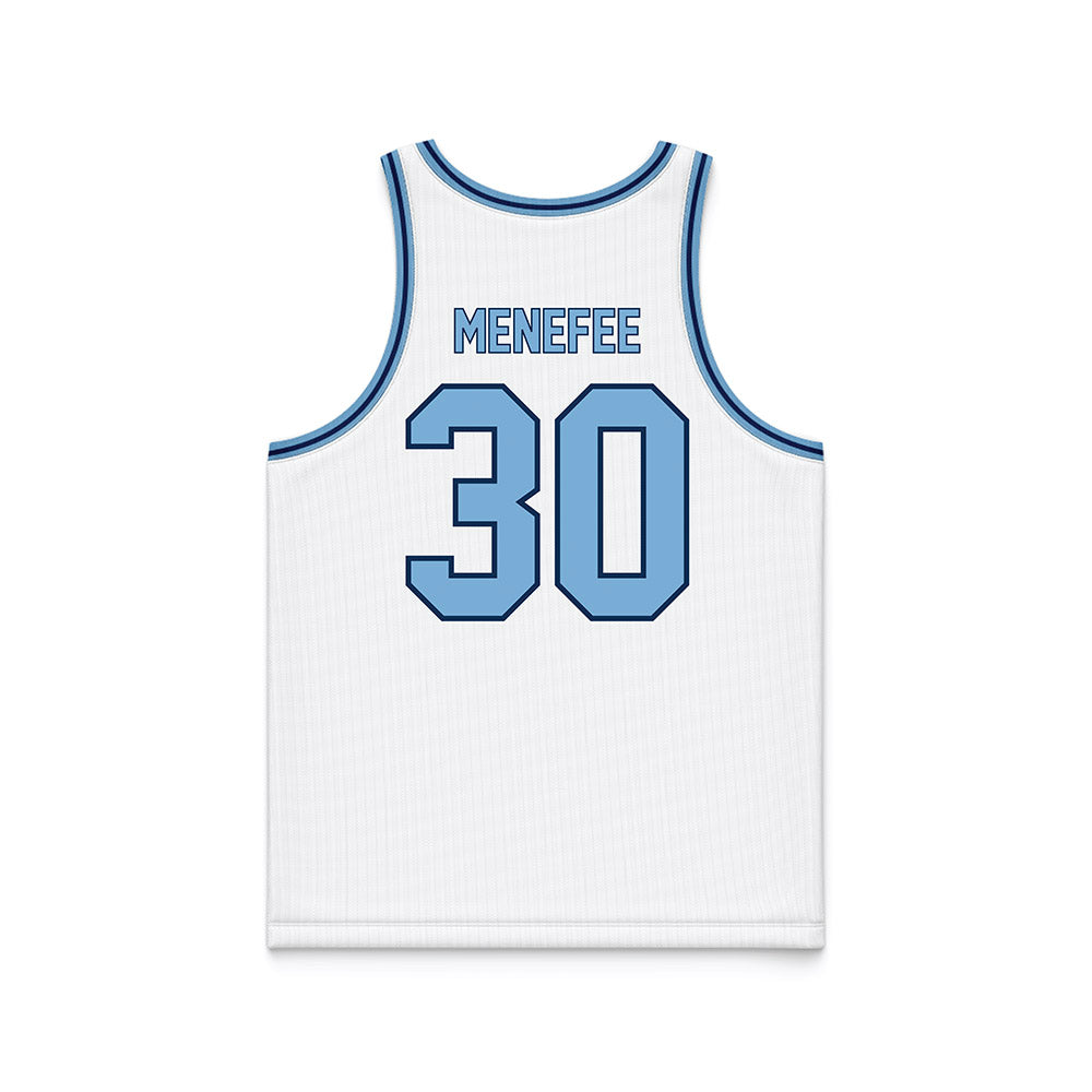 The Citadel - NCAA Men's Basketball : Logan Menefee - White Basketball Jersey-1