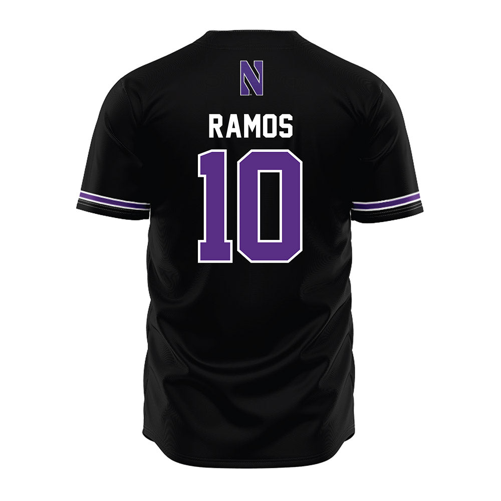 Northwestern - NCAA Baseball : Josh Ramos - Black Baseball Jersey