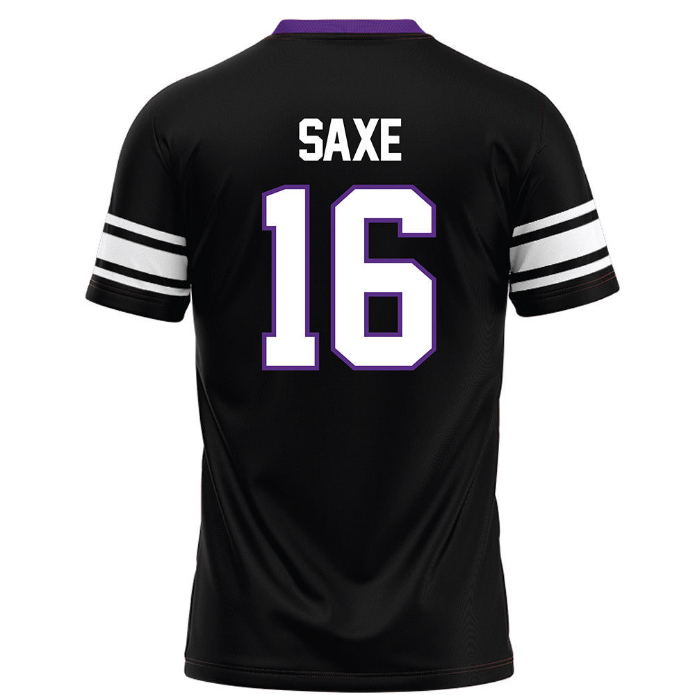 Northwestern - NCAA Football : Brennan Saxe - Black Football Jersey-1