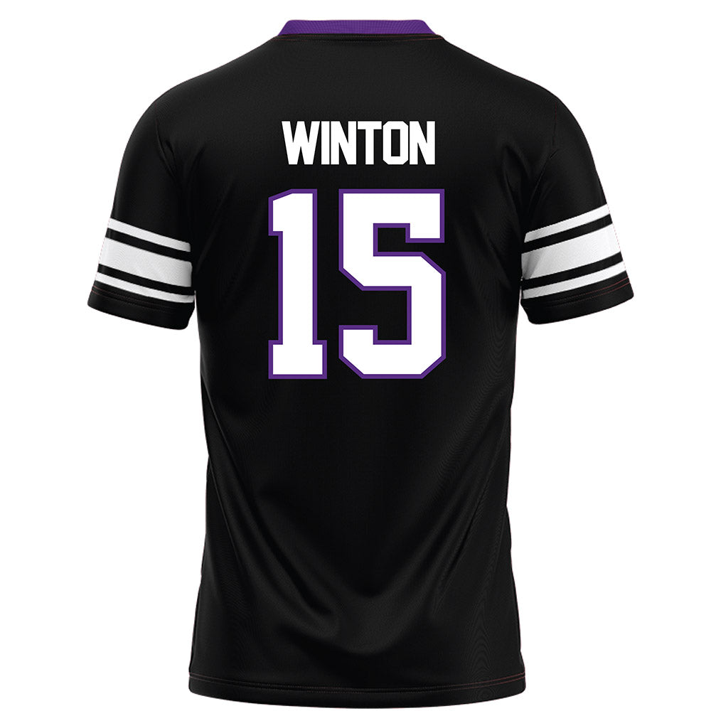 Northwestern - NCAA Football : Sean Winton - Black Football Jersey-1