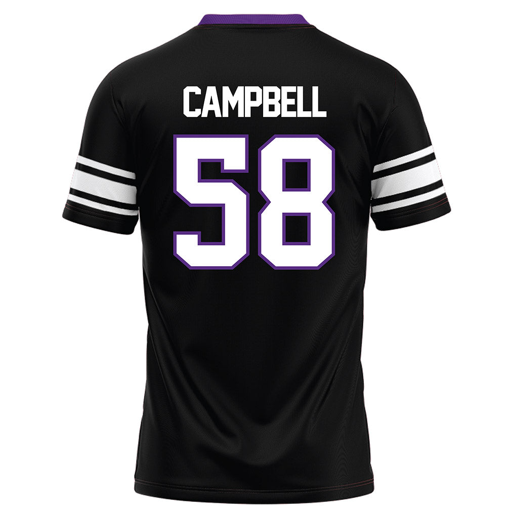 Northwestern - NCAA Football : Nathaniel Campbell - Black Football Jersey-1
