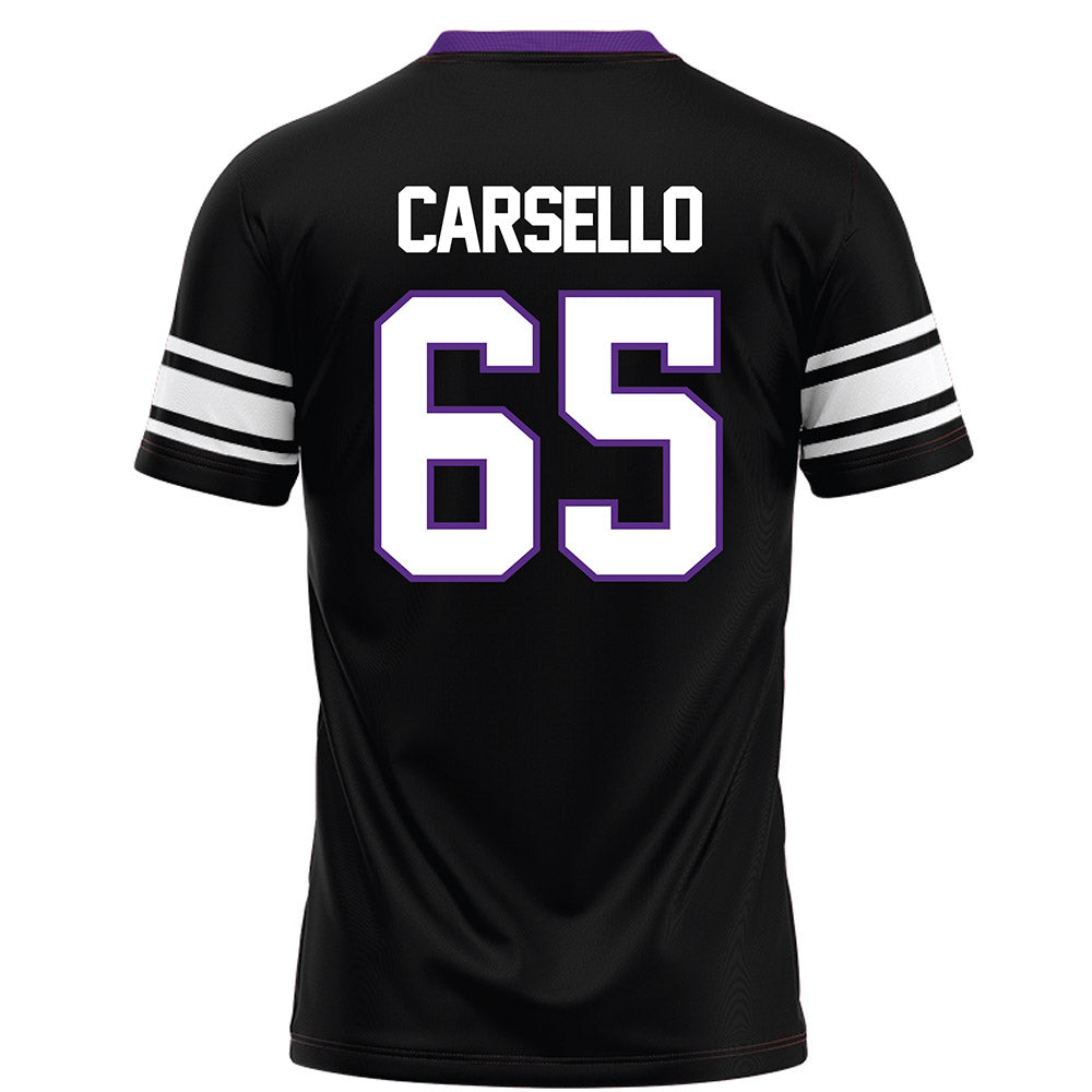 Northwestern - NCAA Football : Jackson Carsello - Black Football Jersey