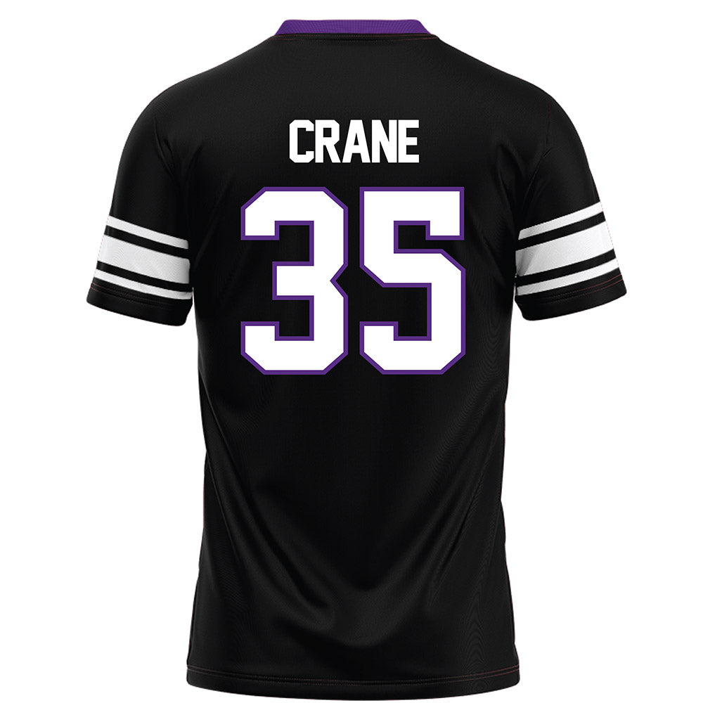 Northwestern - NCAA Football : Tate Crane - Black Football Jersey-1