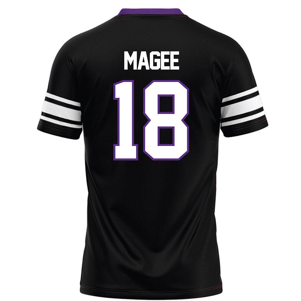 Northwestern - NCAA Football : Camp Magee - Black Football Jersey