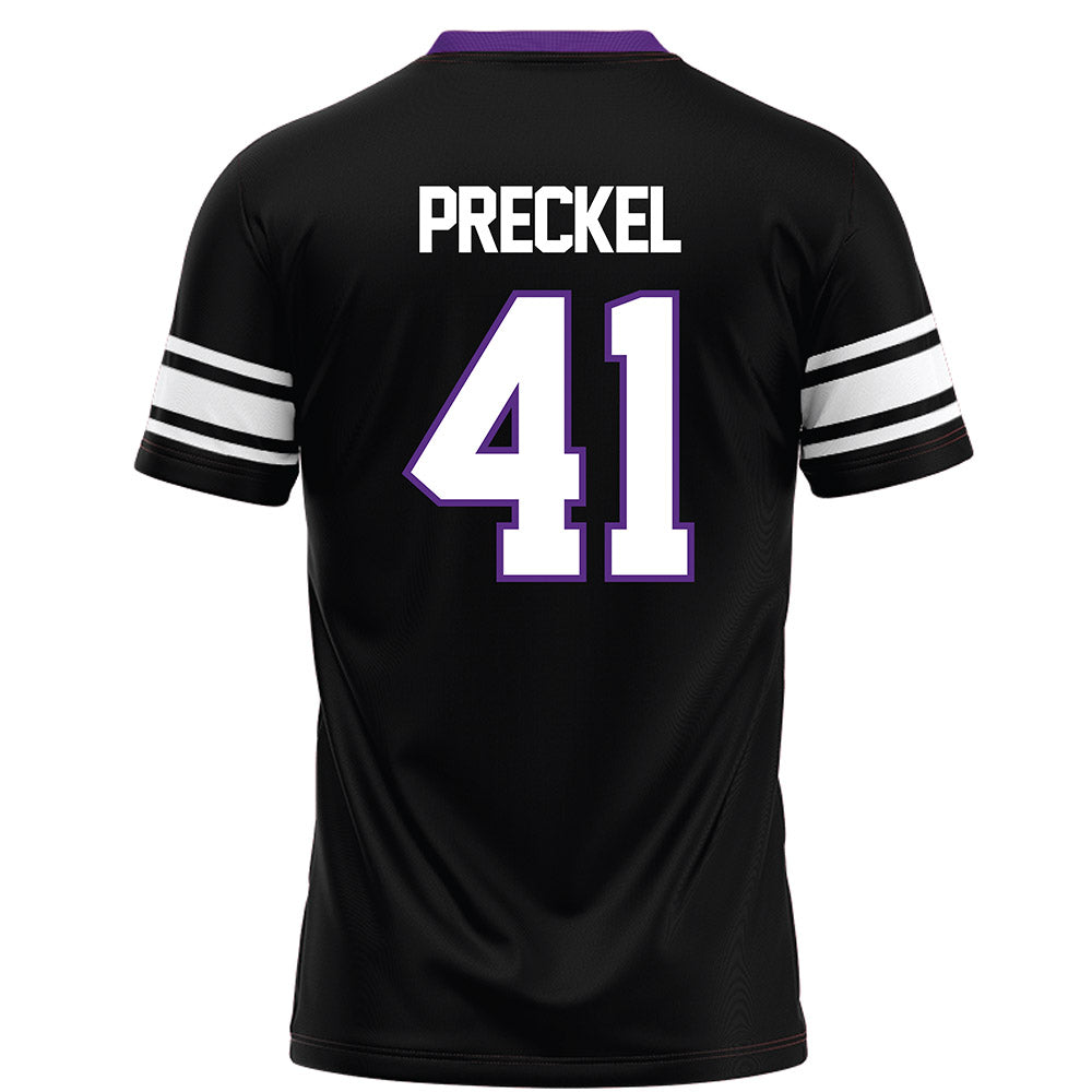 Northwestern - NCAA Football : Robby Preckel - Black Football Jersey-1