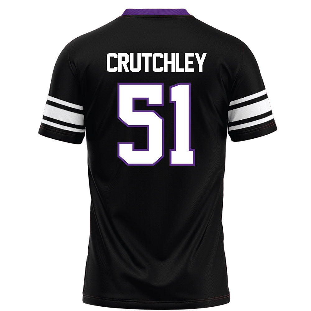 Northwestern - NCAA Football : Miles Crutchley - Black Football Jersey