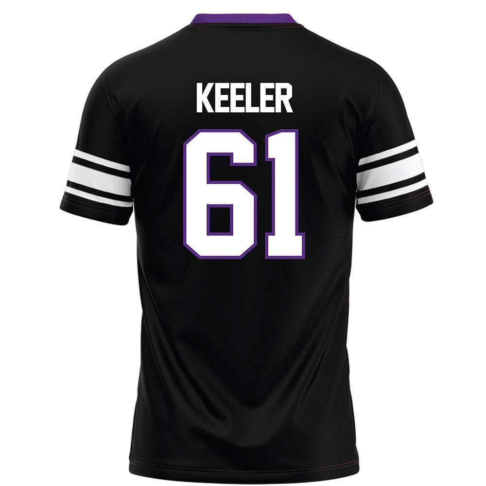 Northwestern - NCAA Football : Matt Keeler - Black Football Jersey