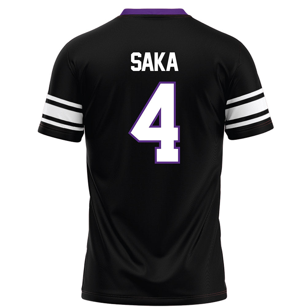 Northwestern - NCAA Football : Anto Saka - Black Football Jersey