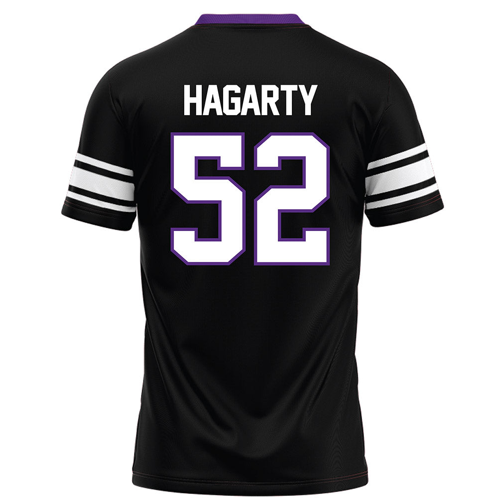 Northwestern - NCAA Football : Richie Hagarty - Black Football Jersey
