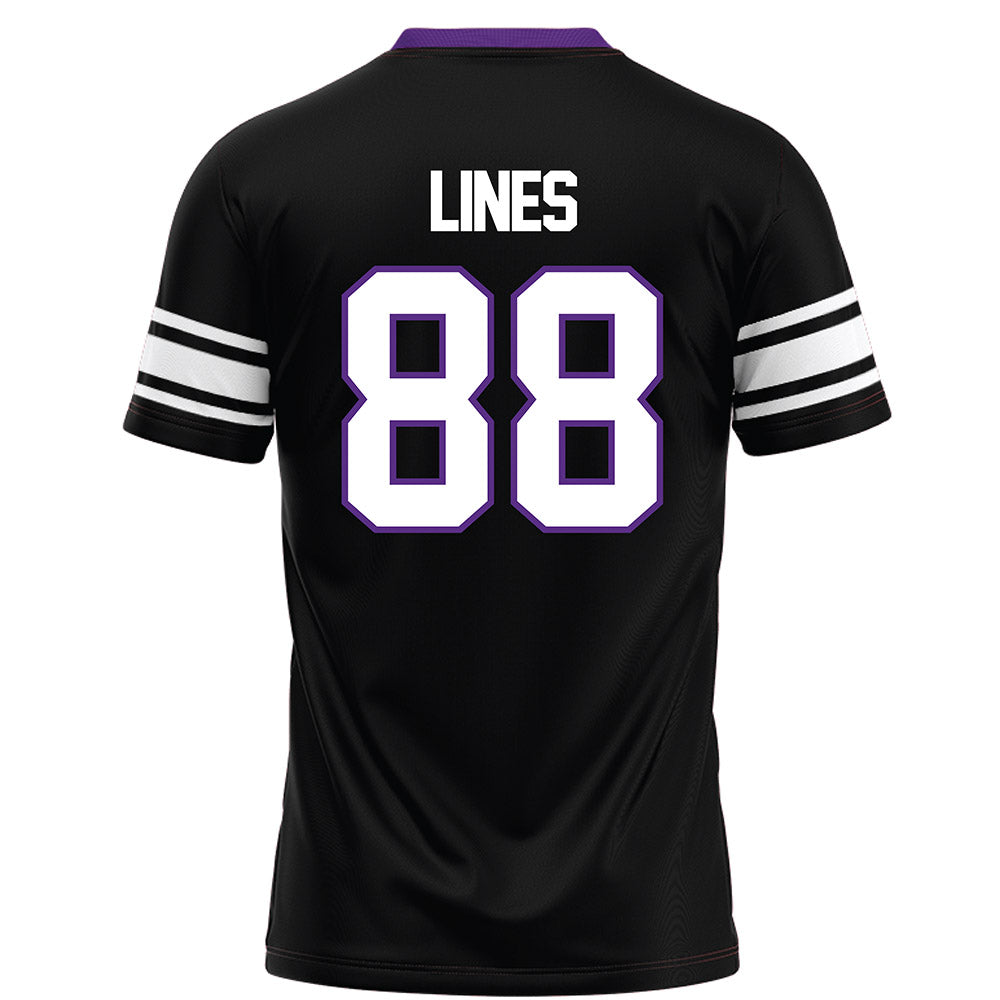 Northwestern - NCAA Football : Alex Lines - Black Football Jersey-1