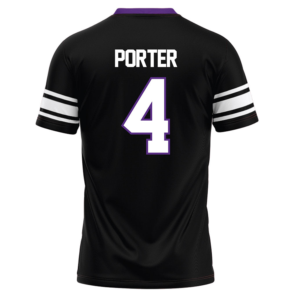 Northwestern - NCAA Football : Cam Porter - Black Football Jersey