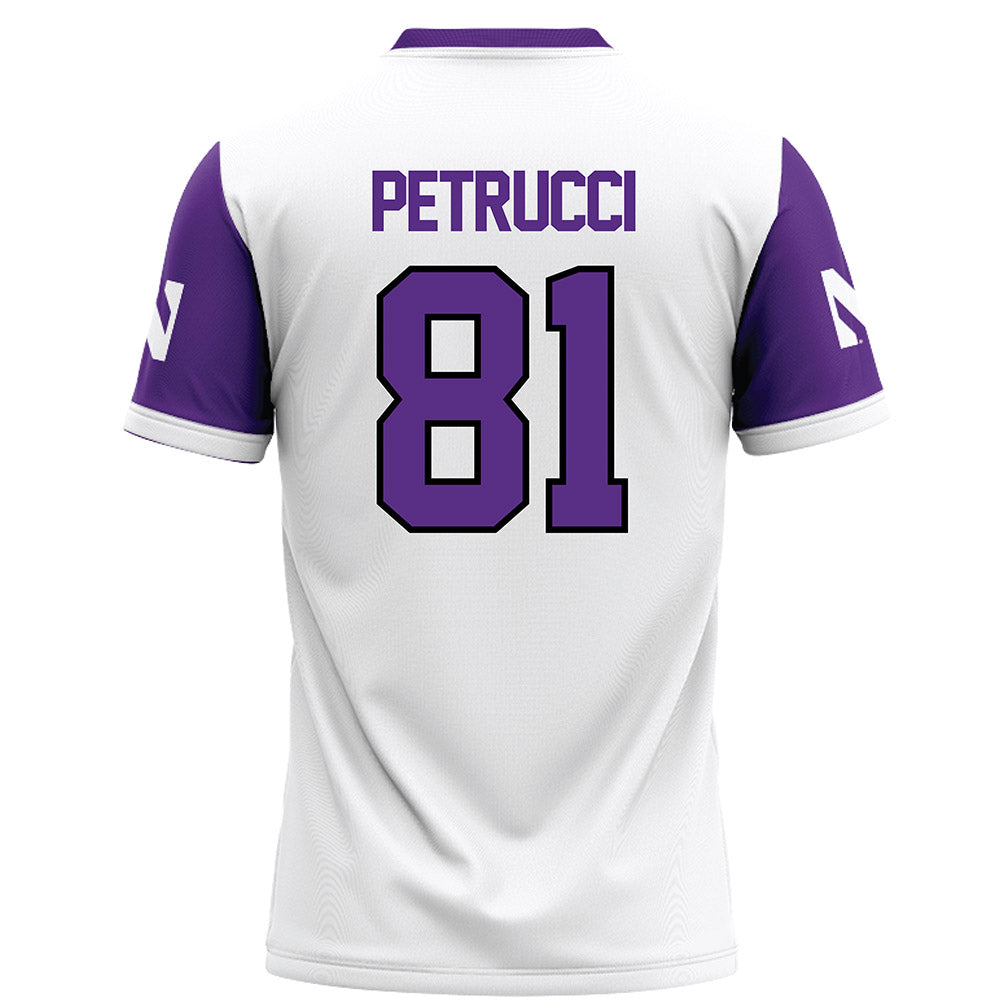 Northwestern - NCAA Football : Christopher Petrucci - White Football Jersey