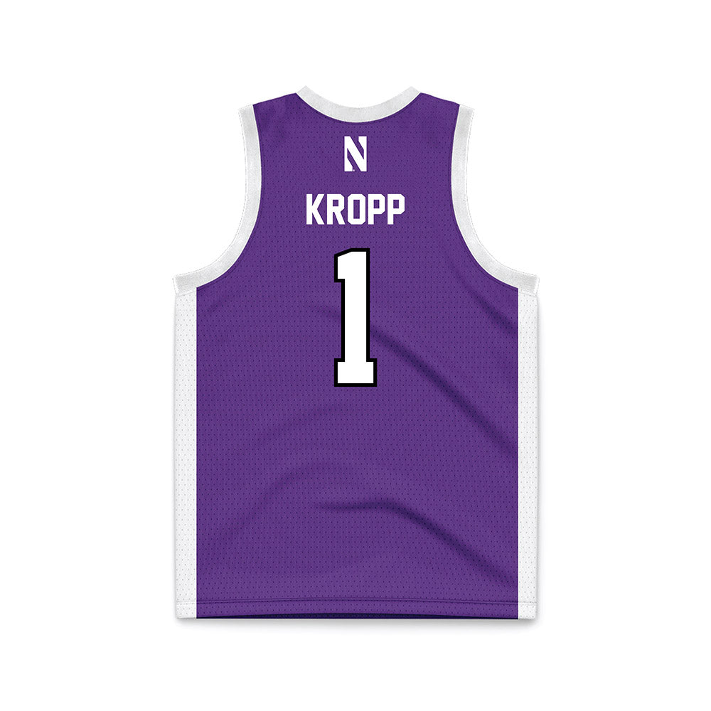 Northwestern - NCAA Men's Basketball : Tyler Kropp - Purple Basketball Jersey-1