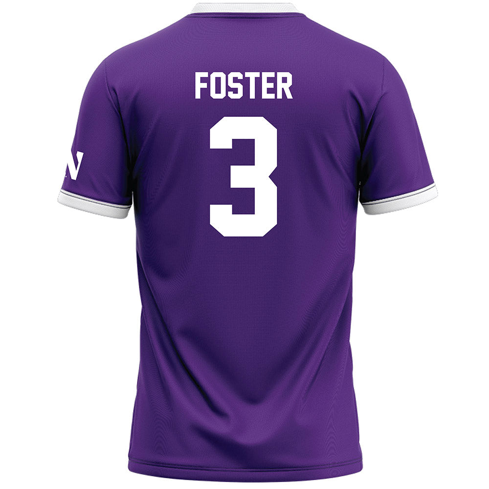 Northwestern - NCAA Women's Lacrosse : Aditi Foster - Purple Lacrosse Jersey -1