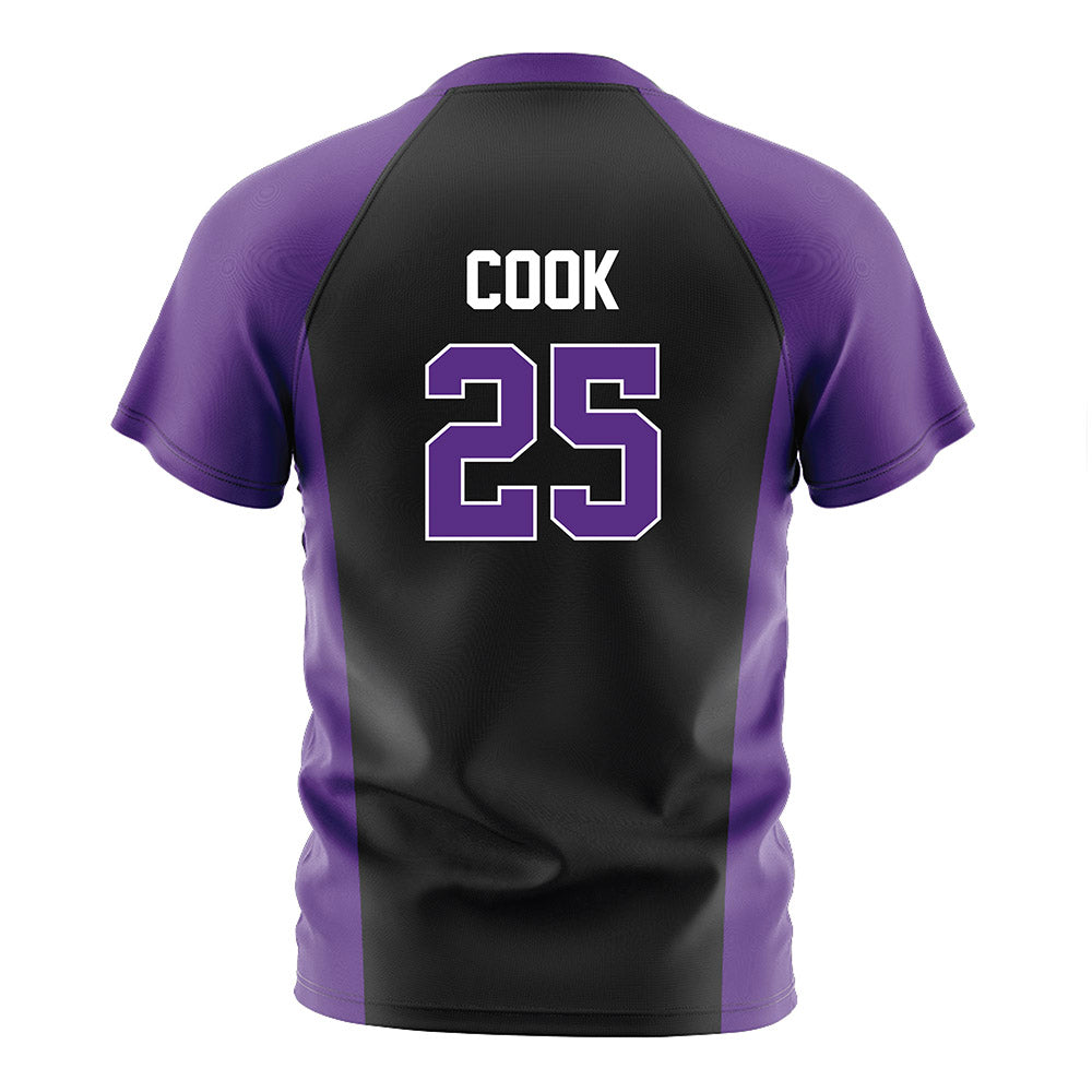 Northwestern - NCAA Men's Soccer : Gregory Cook - Black Soccer Jersey