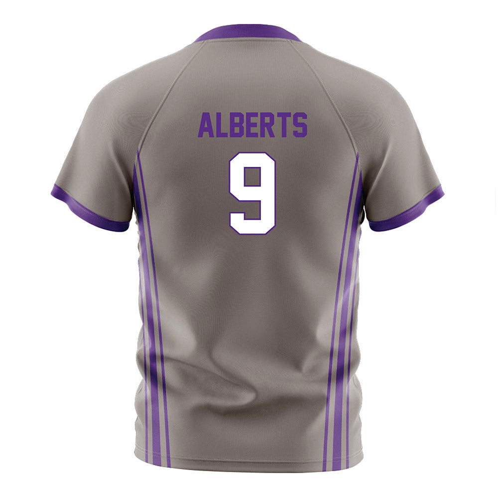 Northwestern - NCAA Women's Soccer : Audrey Alberts - Gray Soccer Jersey-1