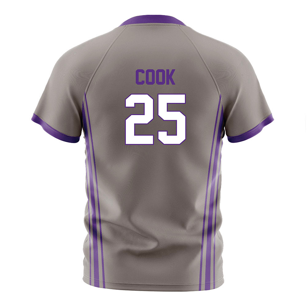 Northwestern - NCAA Men's Soccer : Gregory Cook - Grey Soccer Jersey