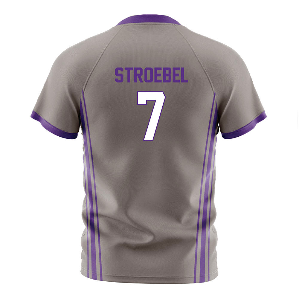 Northwestern - NCAA Women's Soccer : Mary Stroebel - Gray Soccer Jersey