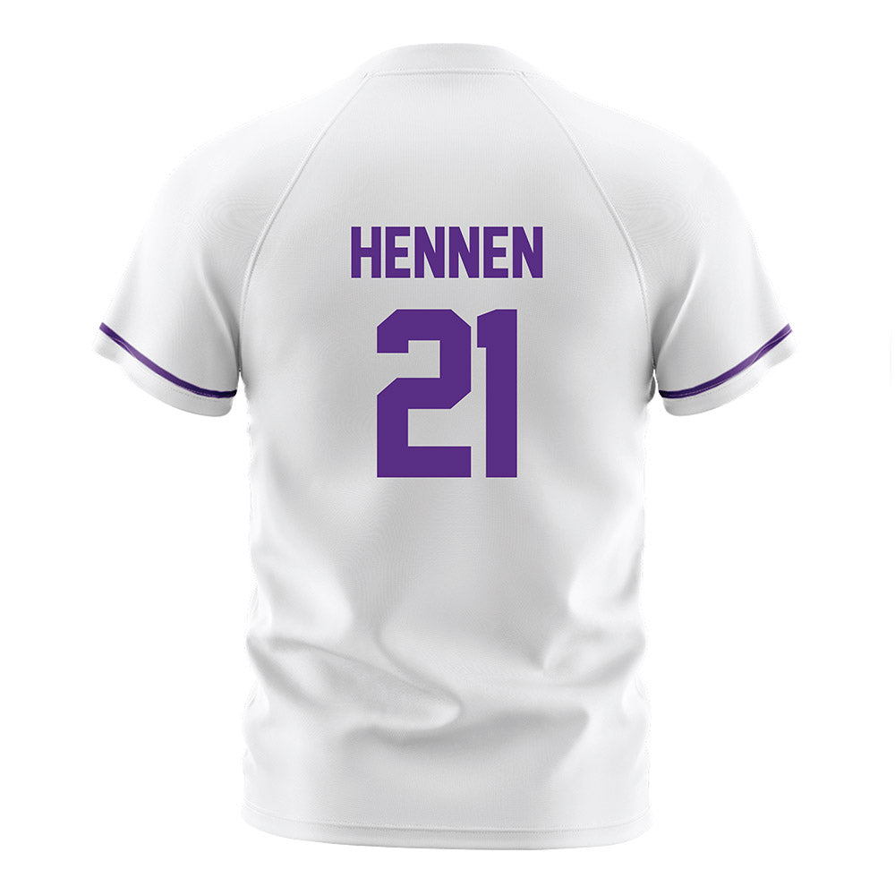 Northwestern - NCAA Women's Soccer : Kate Hennen - White Soccer Jersey