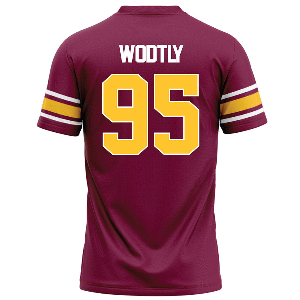 Arizona State - NCAA Football : Justin Wodtly - Maroon Football Jersey