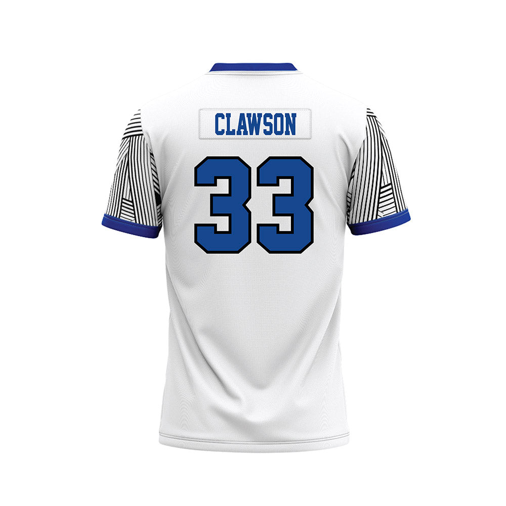 CNU - NCAA Football : Charlie Clawson - White Football Jersey-1