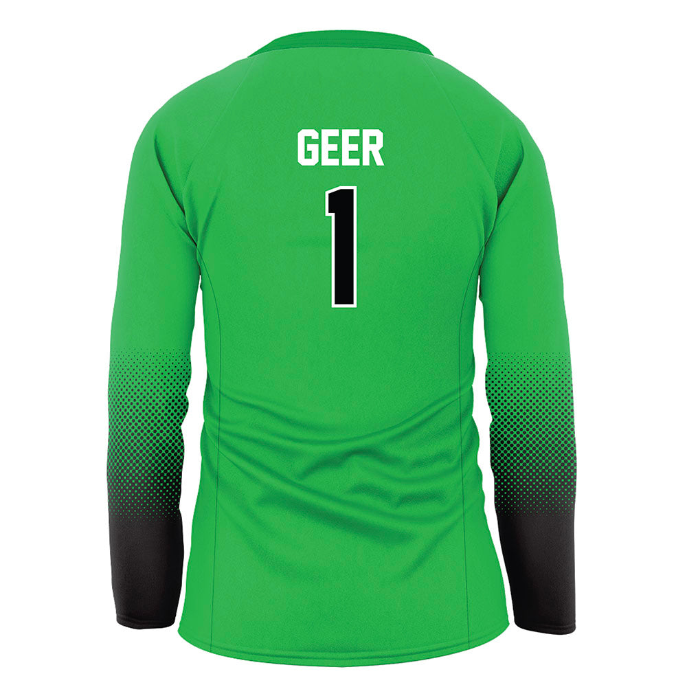 Marshall - NCAA Women's Volleyball : Audrey Geer - Green Volleyball Jersey-1