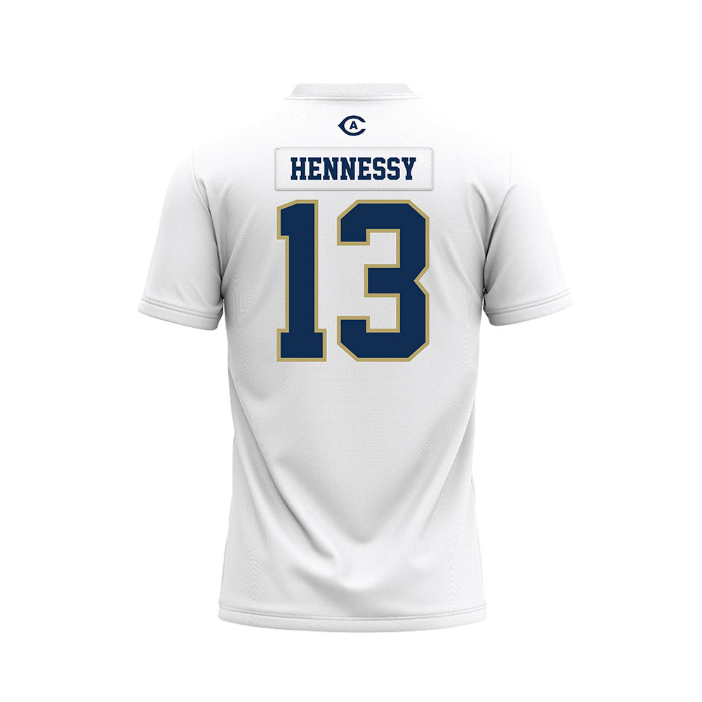 UC Davis - NCAA Football : Tyler Hennessy - White Premium Football Jersey-1