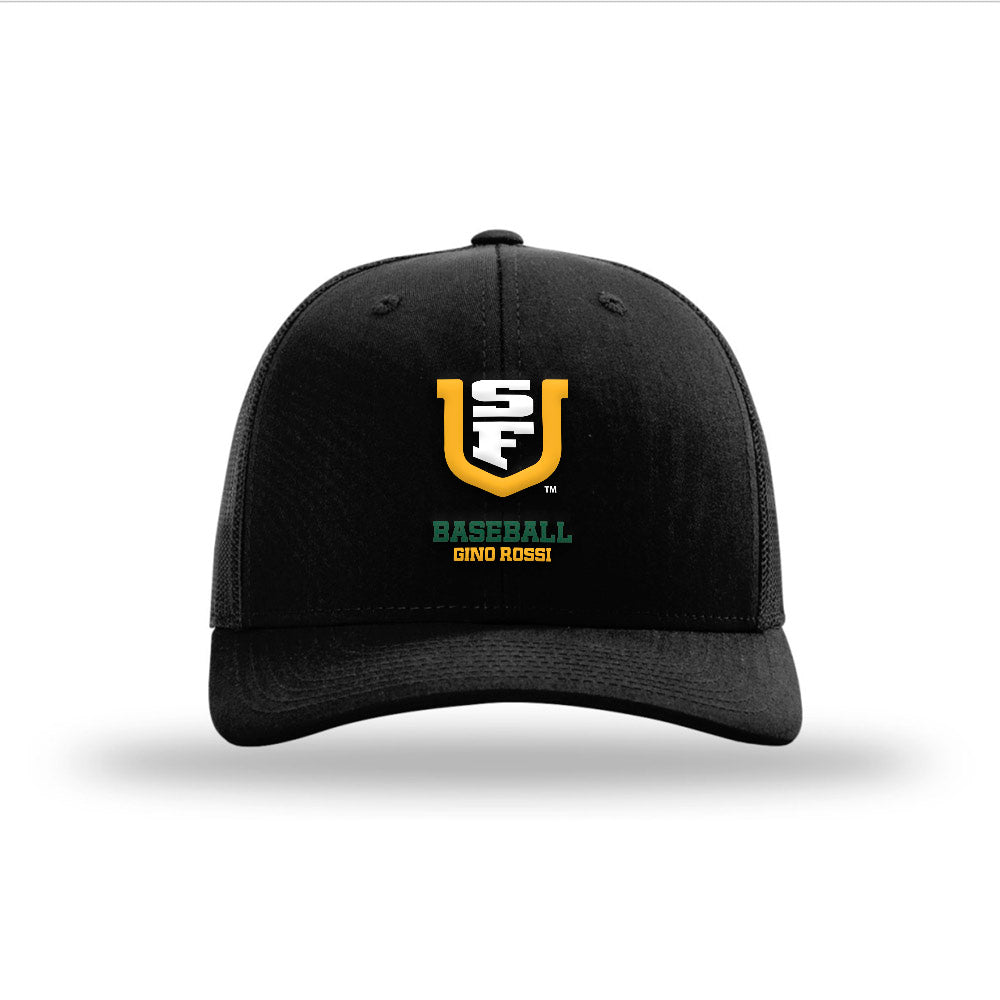 USFCA - NCAA Baseball : Gino Rossi - Snapback Trucker Hat-0