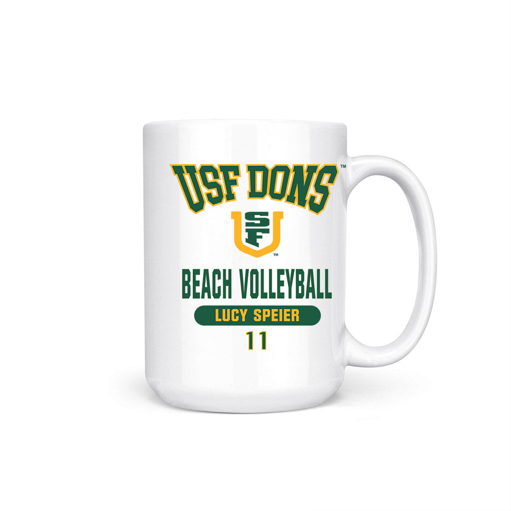 USFCA - NCAA Beach Volleyball : Lucy Speier - Coffee Mug-0
