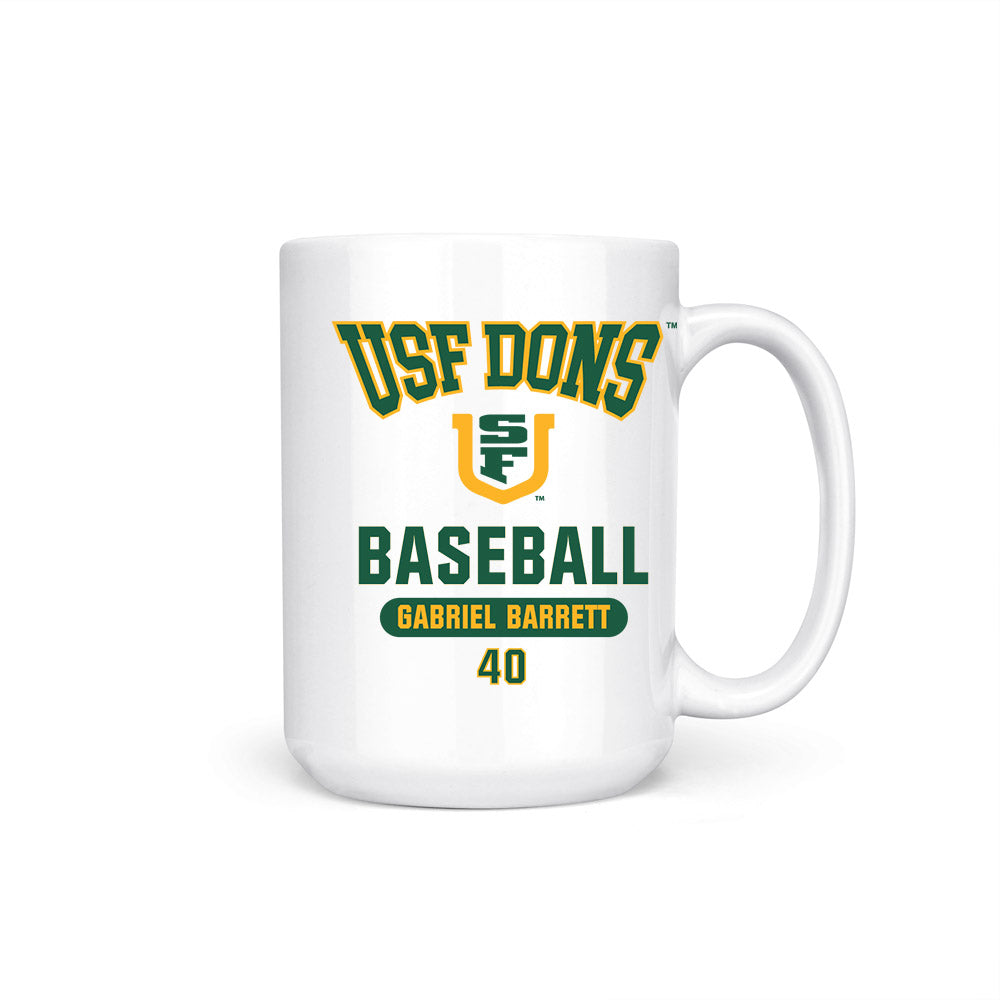 USFCA - NCAA Baseball : Gabriel Barrett - Coffee Mug-0