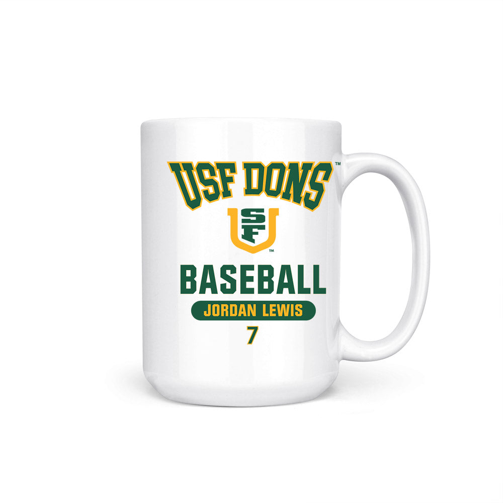 USFCA - NCAA Baseball : Jordan Lewis - Coffee Mug-0